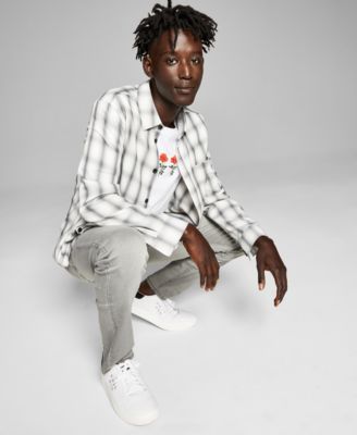 And Now This - Men's Slim-Fit Plaid Shirt