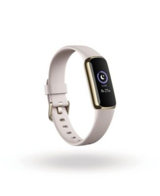 Fitbit Luxe Fitness Tracker in Soft Gold with Lunar White Wrist Band
