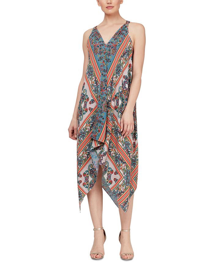 SL Fashions Asymmetrical Midi Dress & Reviews - Dresses - Women - Macy's