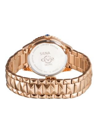 Women's Siena Swiss Quartz Ion Plating Rose Stainless Steel Bracelet Watch 38mm