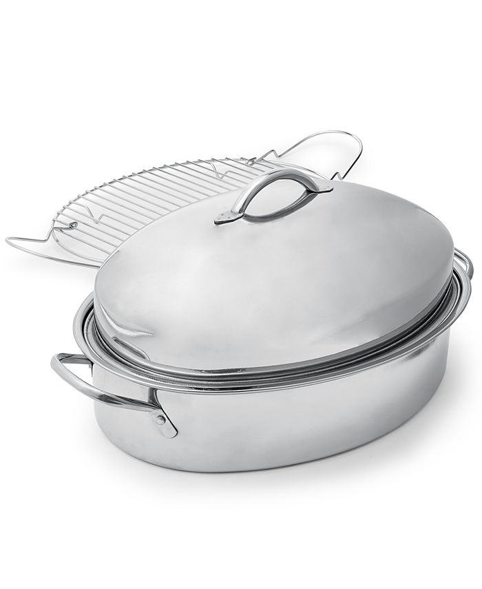 Cajun Cookware Aluminum Roaster Pan with Lid - 15-inch Roasting Pot - Easy  to