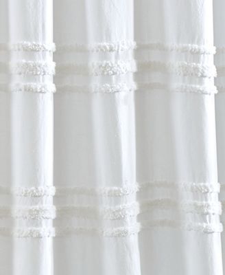 Chenille Stripe Shower Curtain, 72" x 72"