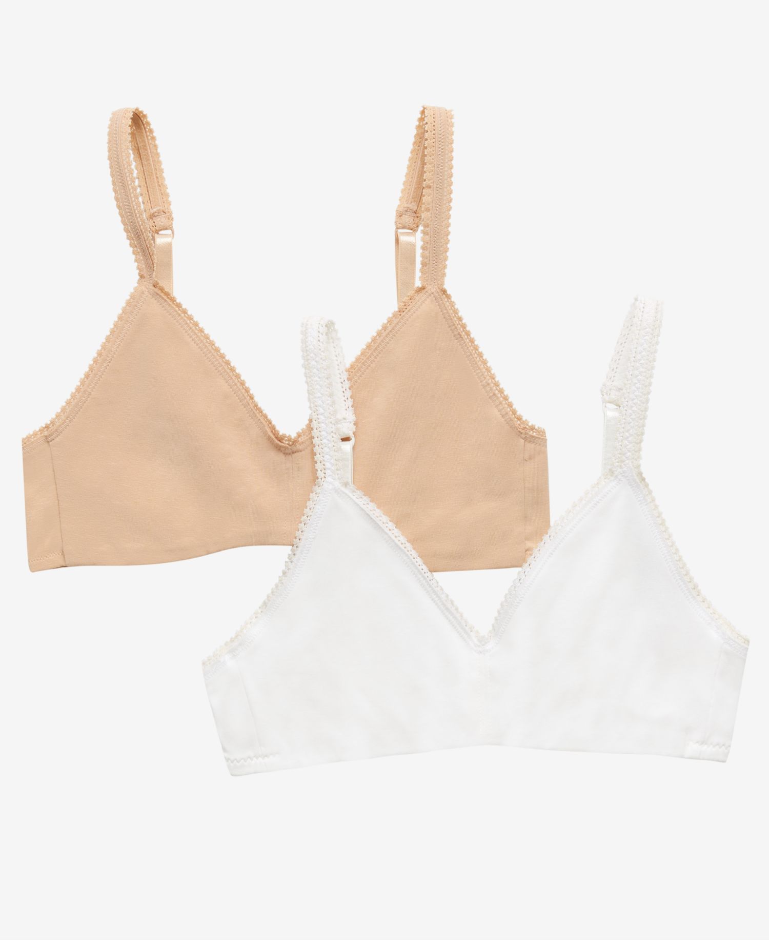 Women's Cabana Cotton Bralette, Pack of 2, 010404P2