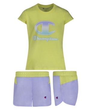 Toddler Girls Ombre Tee and Shorts Set