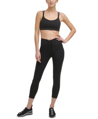 DKNY - Women's Cropped Lace-Up Leggings