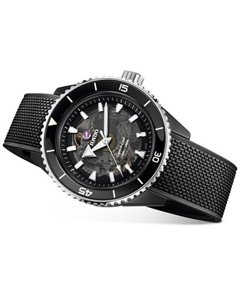 Rado - Men's Swiss Automatic Captain Cook Black Rubber Strap Watch 43mm