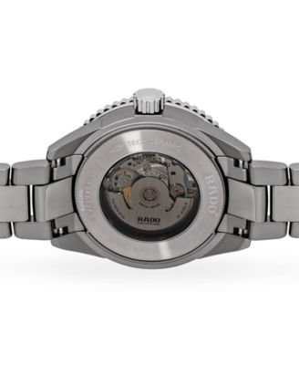 Men's Swiss Automatic Captain Cook Silver High Tech Ceramic Bracelet Watch 43mm