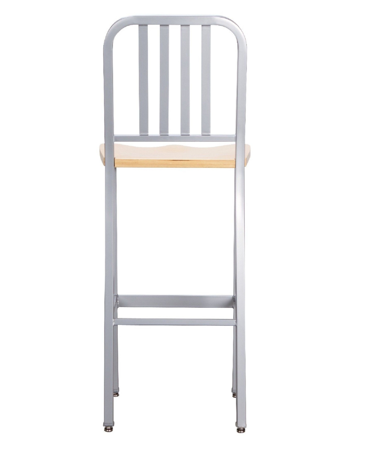 Linon Home Decor Ferncliff Barstool, Set of 2 - Silver-Tone