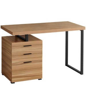 Monarch Specialties Desk With 3 Storage Drawers And Floating Desktop In Black