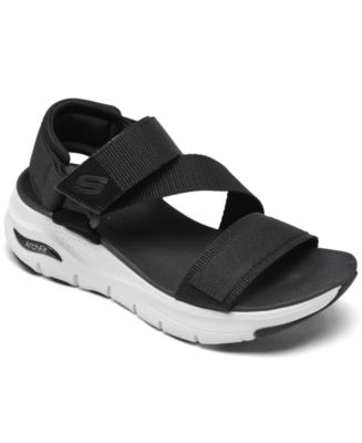 Skechers Women's Arch Fit Arch Support - Casual Retro Walking Sandals ...