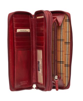 Casablanca Collection RFID Secure Double Zipper Wallet