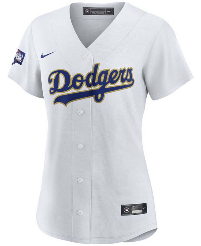 Nike Los Angeles Dodgers Women's Official Gold Replica Player Jersey ...