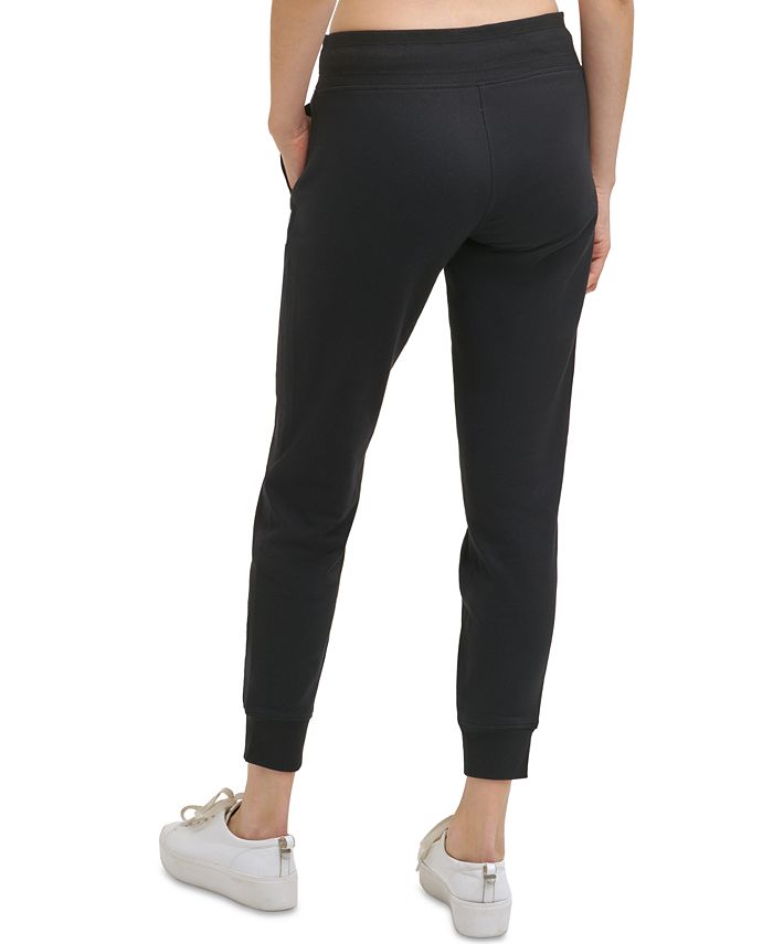 Calvin Klein Women's Slim Fit Full Length Jogger Pants Black Size Large