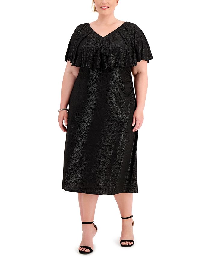 plus size capelet gown