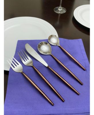 20 Piece Flatware Set, Service for 4 (Hammered Handle)