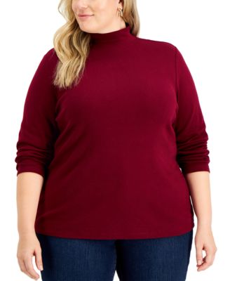 mock turtleneck plus size