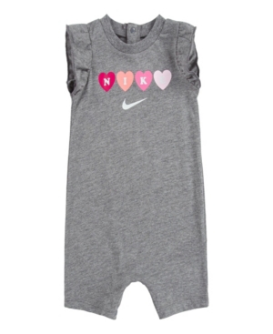 Nike Baby Girls Knit Ruffle Sleeve Romper