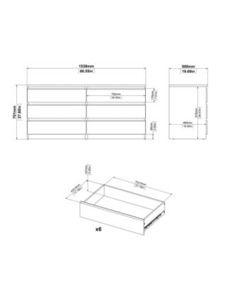 Scottsdale 6 Drawer Double Dresser