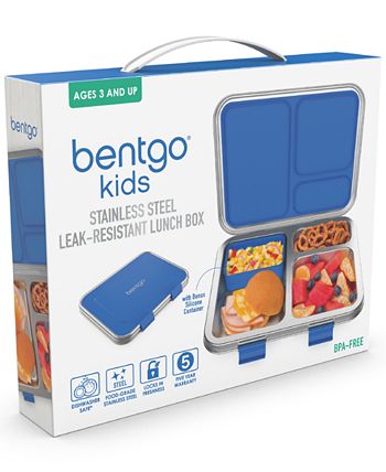 Bentgo Kids Stainless Steel Leak-Resistant Lunch Box (Blue) - Macy's