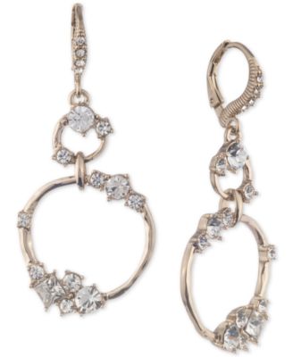 Givenchy - Gold-Tone Crystal Circle Link Drop Earrings