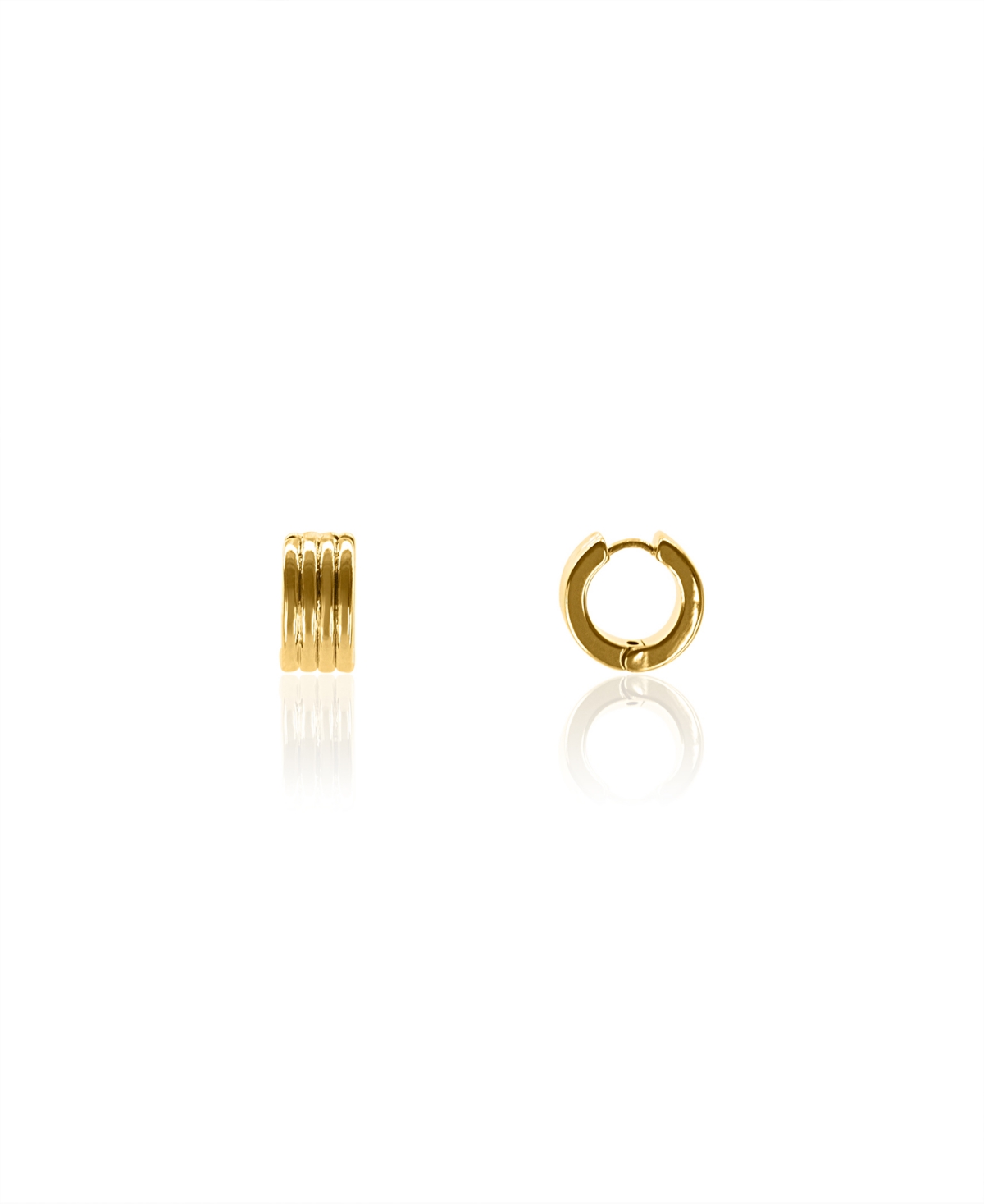 Women's Anekhe 18K Gold Plated Brass Huggies Earrings - Gold Tone