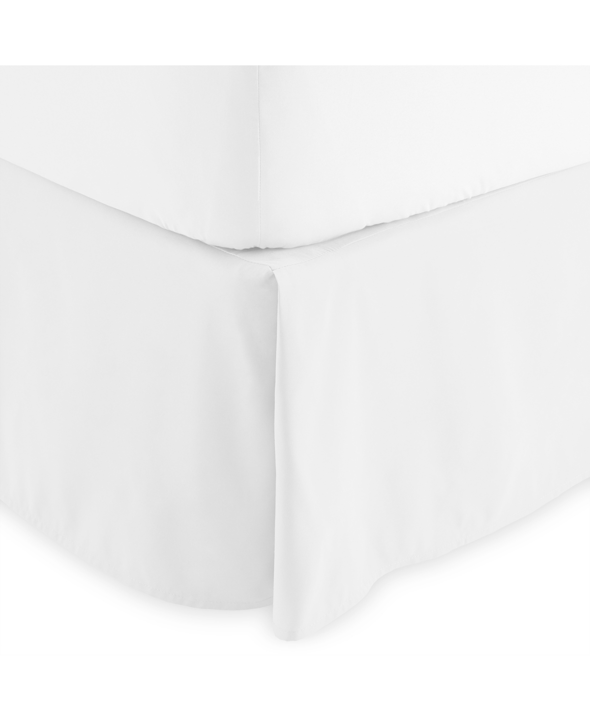 bare home double brushed bed skirt - premium 1800 collection - 15-inch drop - twin xl  white