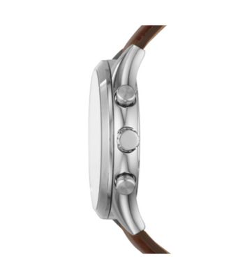 Men's Fenmore Multifunction Brown Leather Watch 44mm