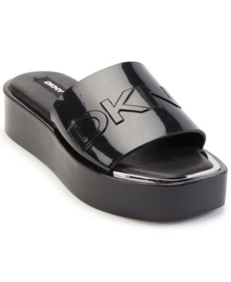 dkny black and gold sliders