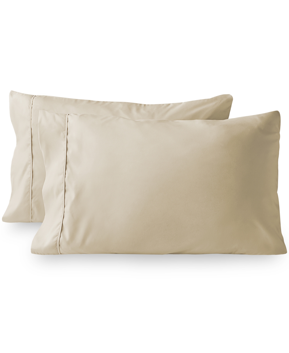 bare home pillowcase set - premium 1800 collection - double brushed - ultra soft - standard size  sand  2 count