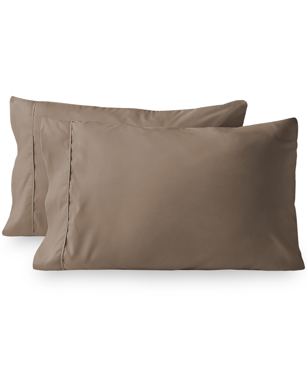 bare home pillowcase set - premium 1800 collection - double brushed - ultra soft - standard size  taupe  2 count