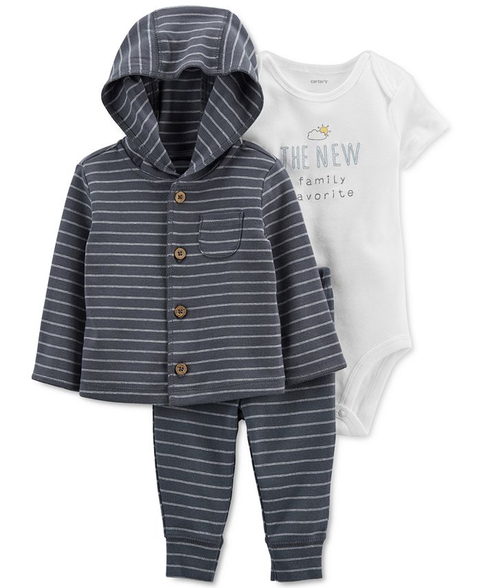 Carter's Baby Boys ThreePiece Little Cardigan Set Macy's