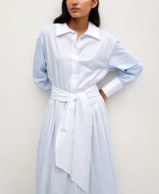mango striped cotton dress Striped cotton dress