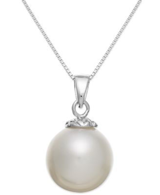 pearl pendant necklace gold