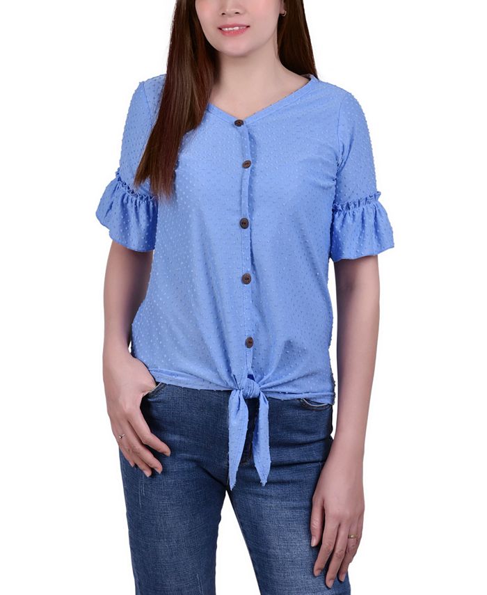 Sleeveless Swiss Dot Top - Petite