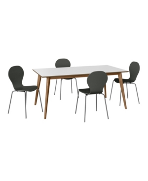 Sampat 5-Piece Modern Dining Table and Dining Chairs Set