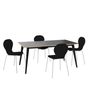 Sampat 5-Piece Modern Dining Table and Dining Chairs Set