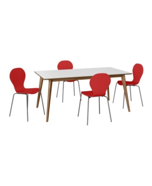 Sampat 5-Piece Modern Dining Table and Dining Chairs Set