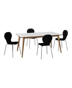 Sampat 5-Piece Modern Dining Table and Dining Chairs Set