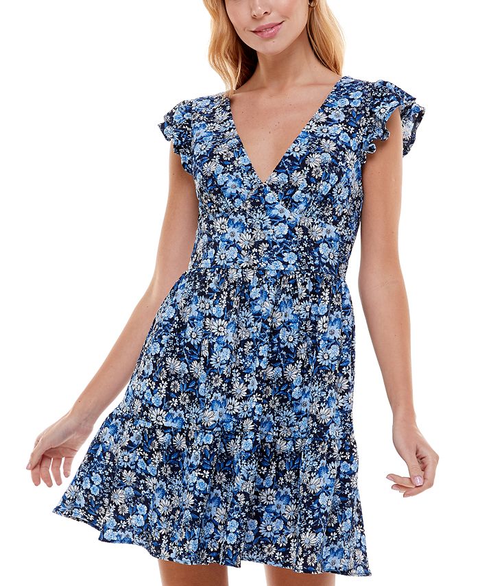 B Darlin Juniors Ruffled Flounce Dress Macy s