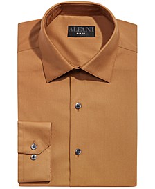 Men's Slim Fit 2-Way Stretch Performance Solid Dress Shirt, Created for Macy's 