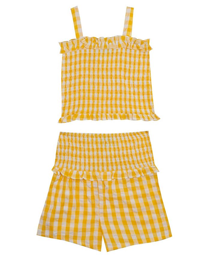Rare Editions Little Girls Gingham Shorts Set Macy's