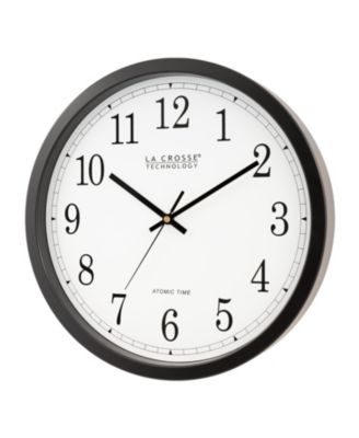 14" Black Atomic Analog Wall Clock