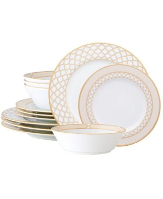 Eternal Palace Gold 12-Pc Dinnerware Set, Service for 4