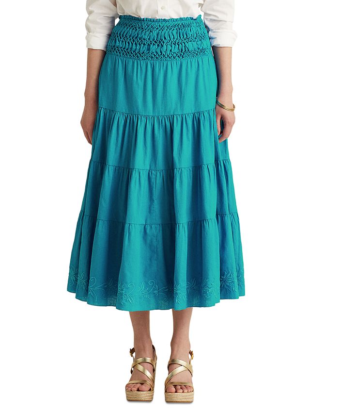 Lauren Ralph Lauren Embroidered Tiered Skirt & Reviews - Skirts - Women ...