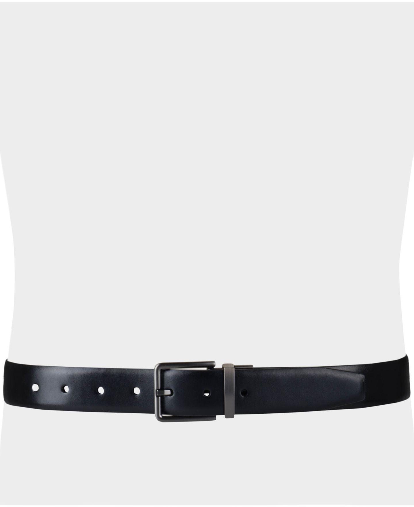 Мужской ремень Calvin Klein 32MM Reversible Textured Leather Dress Belt, цвет: Чёрный / Коричневый — фото 5