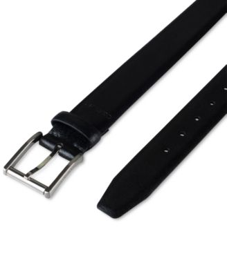 Men’s Textured Leather Roller Bar Buckle Belt