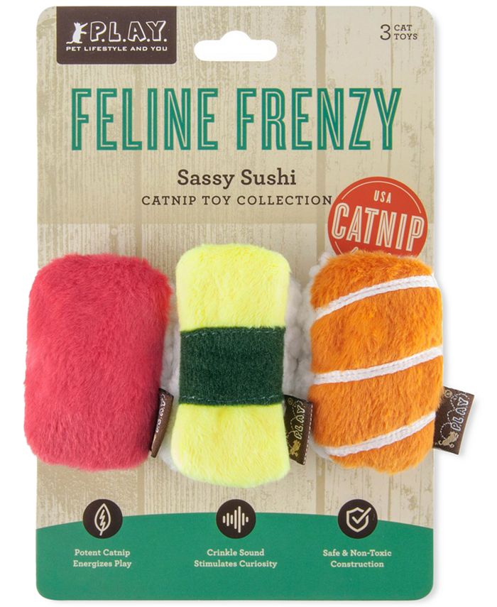 P.L.A.Y. Feline Frenzy CatnipFilled Sushi Cat Toy Macy's