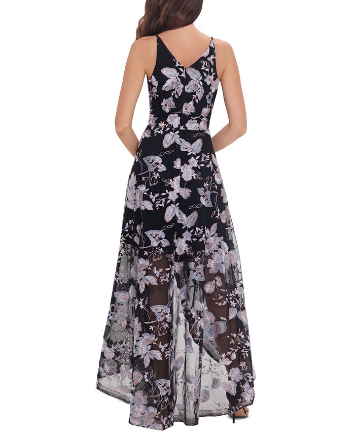 XSCAPE Embroidered A-Line High-Low Dress & Reviews - Dresses - Women ...