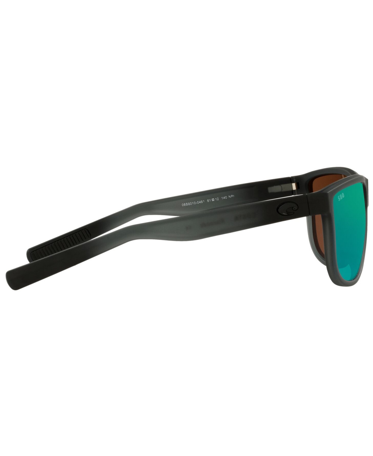 Costa Del Mar Rincondo Polarized Sunglasses, 6S9010 61 - 156 MATTE SMOKE CRYSTAL/GREEN MIRROR 580
