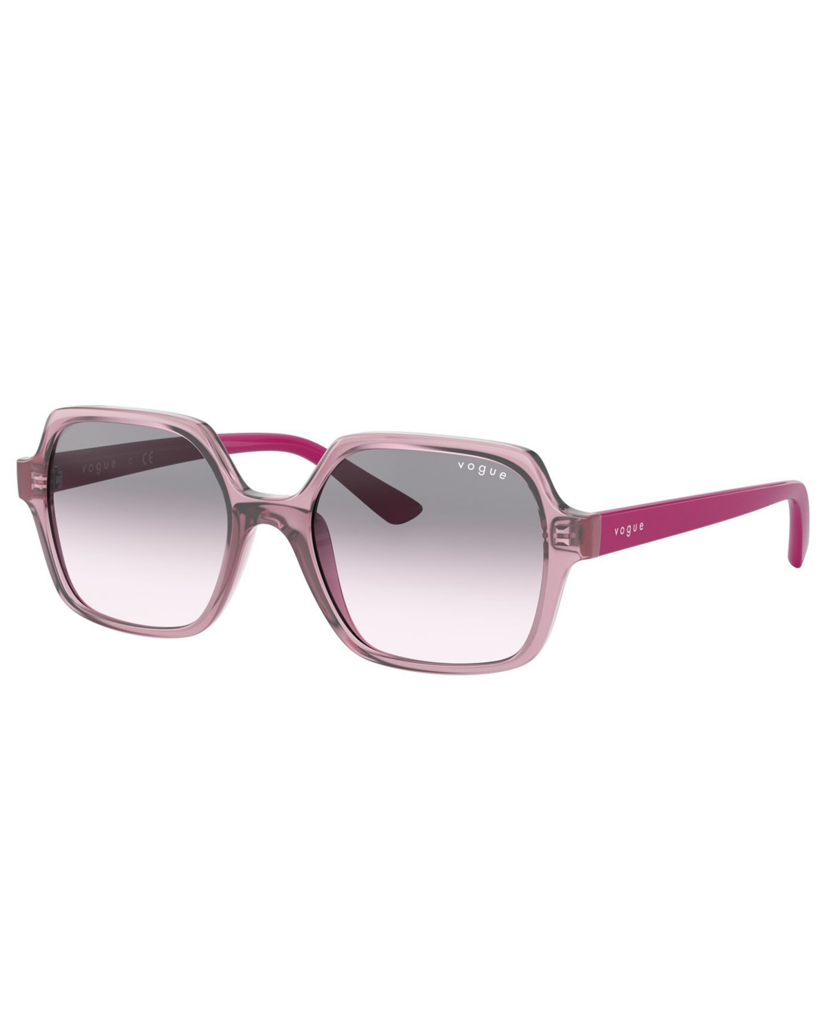 Vogue Eyewear Kids' Vogue Jr. Unisex Sunglasses, Vj2006 (ages 7-10) In Pink Opal,violet Gradient Grey